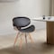 Armen Living Cassie Mid-Century Dining Chair in Walnut Wood and Black Faux Leather LCCASIWABL - alternate 2